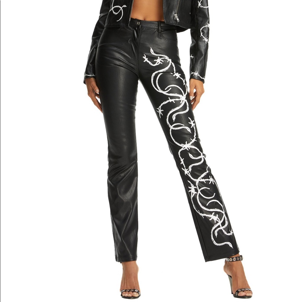 I.AM.GIA VEGA Snake Leather Pant